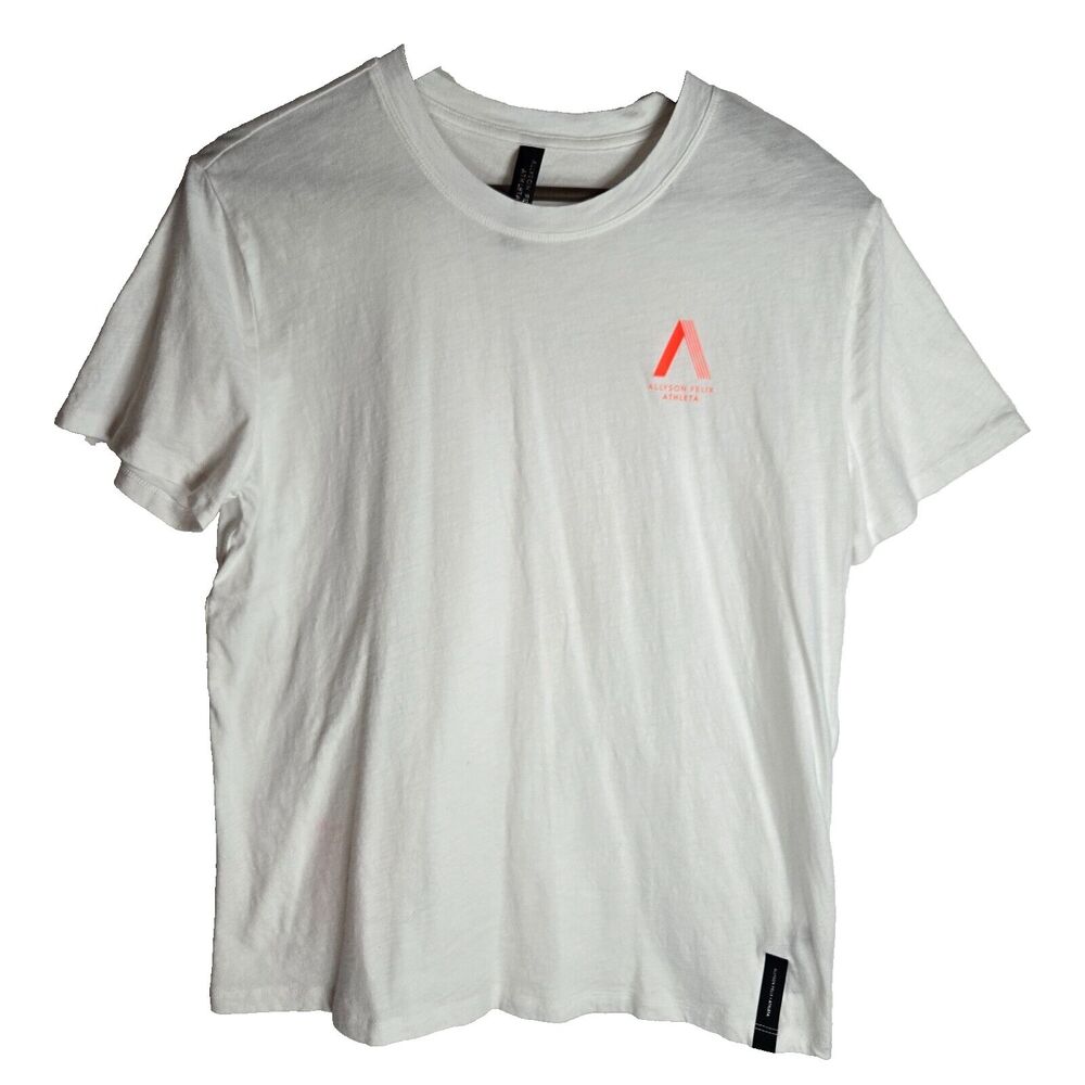 Allyson Felix Athleta White Short Sleeve T Shirt Womens Small